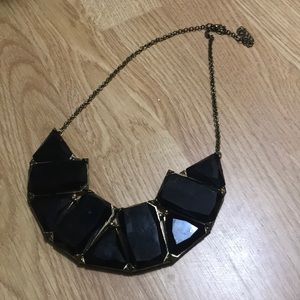 Charming Charlie black bib statement necklace